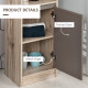 Freestanding Bathroom Storage Cabinet w/ 2 Cupboards 2 Compartments Home Organisation Anti-Tipping Elevated Base 30L x 24W x 170