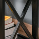 End Table, Sofa Side Table with Drawer X Bar Bottom Storage Shelf, Nightstand Bedside Table for Bedroom or Living Room Black