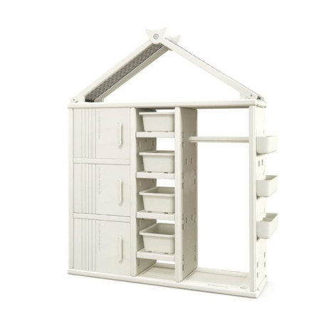 Kids Costume Storage Closet with Storage Bin
