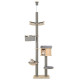 Floor to Ceiling Cat Tree with Adjustable Height for Indoor Cats