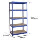 3 x 90cm Q-Rax Blue Metal Racking Units &amp; Workbench