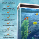 Aquarium Fish Tank and Cabinet with Complete Starter Kit - White Tank and White Gravel