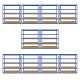 Monster Racking T-Rax 10 x Extra Wide Storage Shelves, Blue, 160cm W, 60cm D