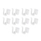 10pcs Wall Mounted Slipper Hooks Shoes Rack Hanging Shelf Self Adhesive Holder Organizer - White