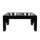 Elevated Dog Bowls 5 Height Adjustable Stand Raised dog bowl with Double Stainless Steel Bowls for Small Medium Large Dogs - Bla