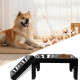 Elevated Dog Bowls 5 Height Adjustable Stand Raised dog bowl with Double Stainless Steel Bowls for Small Medium Large Dogs - Bla