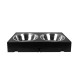 Elevated Dog Bowls 5 Height Adjustable Stand Raised dog bowl with Double Stainless Steel Bowls for Small Medium Large Dogs - Bla
