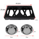 Elevated Dog Bowls 5 Height Adjustable Stand Raised dog bowl with Double Stainless Steel Bowls for Small Medium Large Dogs - Bla