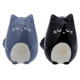 Ceramic Salt &amp; Pepper Set - Feline Fine Black &amp; Grey Cats
