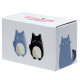Ceramic Salt &amp; Pepper Set - Feline Fine Black &amp; Grey Cats