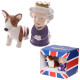 Ceramic Salt &amp; Pepper Set - Queen &amp; Corgi