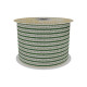 Natural and Green Striped Fabric Ribbon (63mm x 9m)