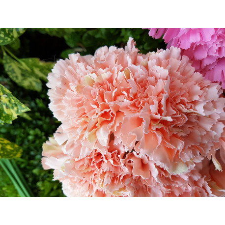 Natural Peach Carnation Bush
