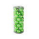 48 Light Green Baubles in Matt, Shiny &amp; Glitter Finish (8cm)