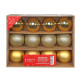 Gold Bauble on Wire - Matt/Shiny/Glitter (Pack of 12)