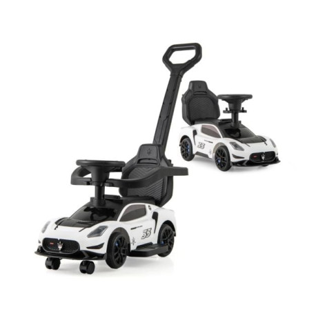 3-in-1 Ride on Push Car with 2 Universal Wheels, Music Steering, Guardrail and Handlebar