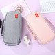 Expandable Pencil Case Large Capacity Pen Case for Office College School Bags - Pink