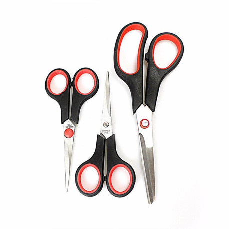 Household Stainless Steel Blades Scissors Set Soft Comfortable Grip for Multipurpose