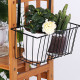 Metal Wire Hanging Storage Basket with Hooks - Random Colours