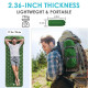 Integrated Foot Pump Portable Inflatable Camping Sleeping Mat with Pillow - Green