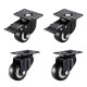 Heavy Duty Swivel Castor Wheels Trolley 50mm Furniture Casters 2 inch - 2pcs Moving Wheels + 2pcs Wheels with Brakes