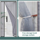 Side Opening Magnetic Screen, Removable Insect Fly Mesh for Door - Grey, 100x220cm