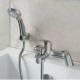 Luxury Bathroom Sink Bath Mix Tap Shower Mixer Taps with Hose and Shower Head