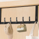 7 Hooks Over The Door Hook Hanger Coat Rack for Clothes Hat Towel - Grey