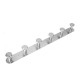 Wall Mounted Coat Hanger Hooks Stick-On Stainless Steel Coat Rack with 6 Hooks