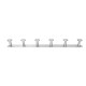 Wall Mounted Coat Hanger Hooks Stick-On Stainless Steel Coat Rack with 6 Hooks