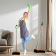Dustpan and Broom Combo Upright Stand Up Broom and Dustpan Set with Long Handle for Home Kitchen Floor Use