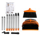 Dustpan and Broom Combo Upright Stand Up Broom and Dustpan Set with Long Handle for Home Kitchen Floor Use