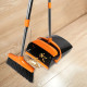 Dustpan and Broom Combo Upright Stand Up Broom and Dustpan Set with Long Handle for Home Kitchen Floor Use