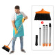 Dustpan and Broom Combo Upright Stand Up Broom and Dustpan Set with Long Handle for Home Kitchen Floor Use