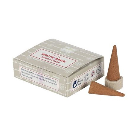 White Sage Satya Incense Dhoop Cones 12s Box