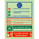 3 Point Fire Action Notice Sign - In Event Of Fire Break Glass (Writable)