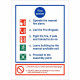 5 Point Fire Action Notice Sign