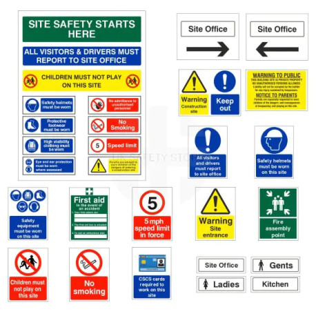 50-Pack Construction Site Safety Signs