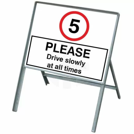 5MPH Please Drive Slowly At All Times Traffic Sign