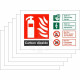6-Pack Carbon Dioxide Fire Identification Signs