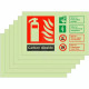 6-Pack Carbon Dioxide Fire Identification Signs