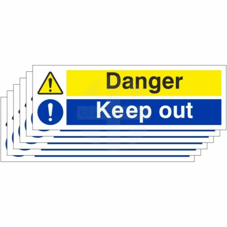 6-Pack Danger Keep Out Signs