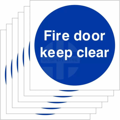 6-Pack Fire Door Keep Clear Signs