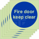 6-Pack Fire Door Keep Clear Signs