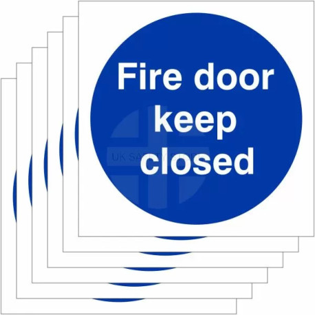 6-Pack Fire Door Keep Closed Signs