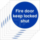 6-Pack Fire Door Keep Locked Shut Signs