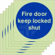 6-Pack Fire Door Keep Locked Shut Signs