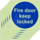 6-Pack Fire Door Keep Locked Signs