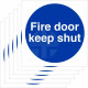 6-Pack Fire Door Keep Shut Signs