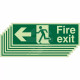 6-Pack Fire Exit Arrow Left Signs